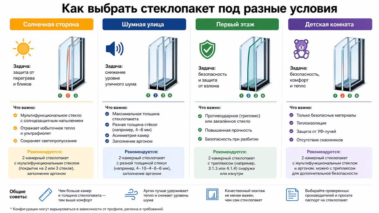 Какой стеклопакет выбрать