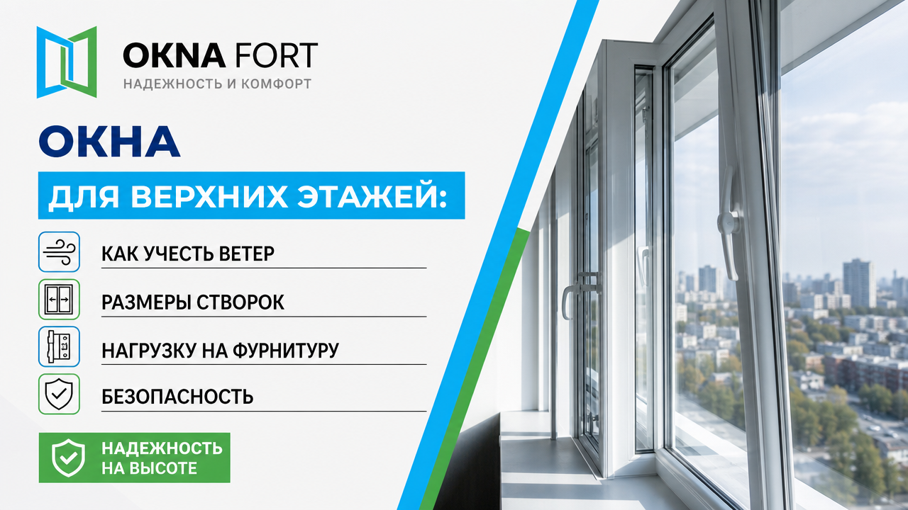 Окна для верхних этажей: как учесть ветер, размеры створок, нагрузку на фурнитуру и безопасность
